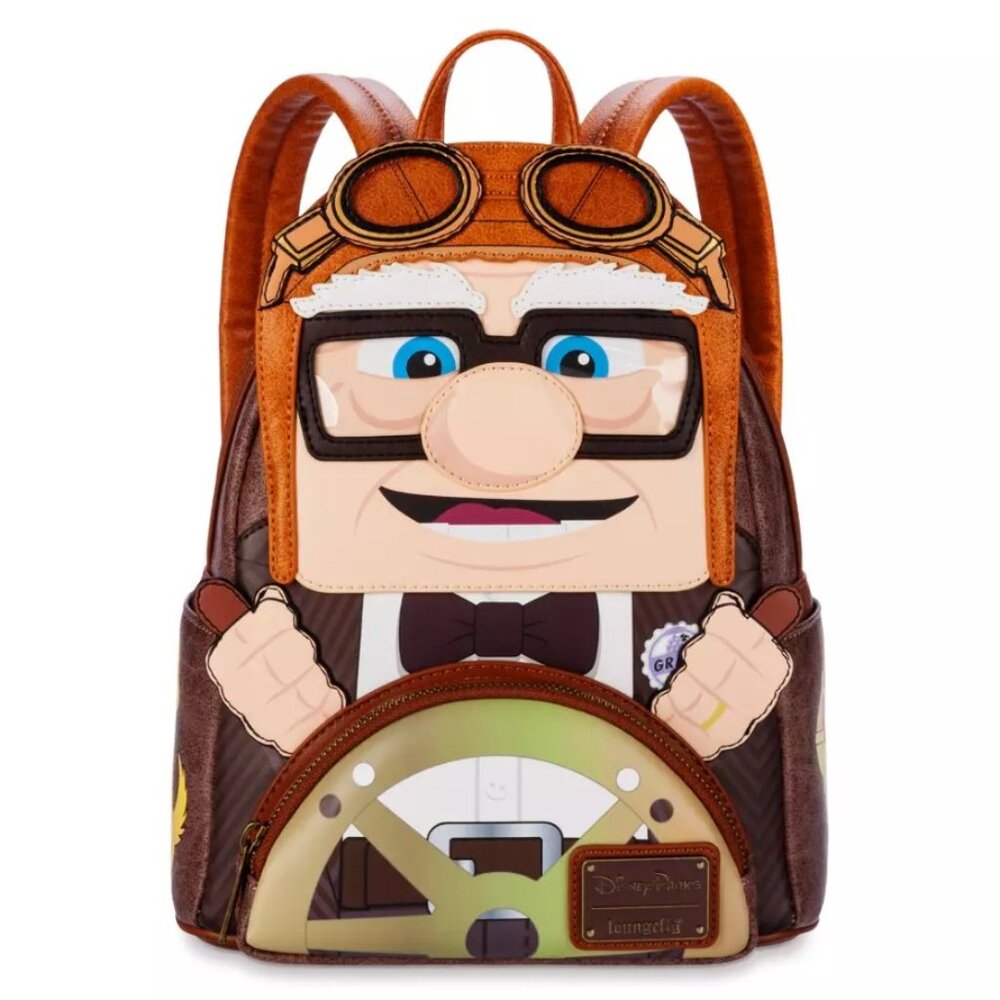 Disney Loungefly Pilot Carl from UP with Russell and Dug, NWT